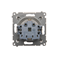 Schuko socket with shutters (module) 16A, 250V, quick connectors, gold (metallic)