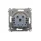 Schuko socket with shutters (module) 16A, 250V, quick connectors, gold (metallic)