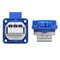 Schuko-Steckdose 16A 2P+E 230V 50/60Hz IP54, rückseitiger Anschlussflansch 50X50, vernickelte Kontakte