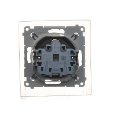 Schuko-Steckdose für IP44-Version mit Rollläden und Rahmendichtung (Modul) 230 V, Anthrazit-Metallic