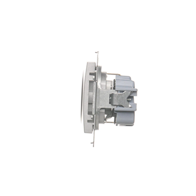 Schuko-Steckdose mit Shutter (Modul) 16A, 250V, Schnellanschlüsse, silber (metallic)