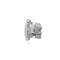 Schuko-Steckdose mit Shutter (Modul) 16A, 250V, Schnellanschlüsse, silber (metallic)