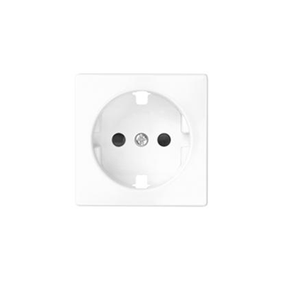 Schuko type grounding socket cover white