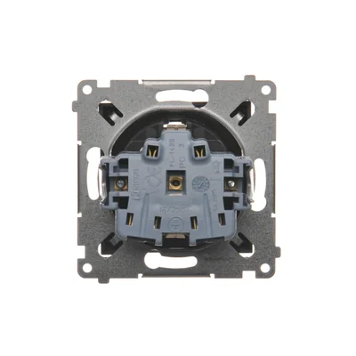 Schuko zásuvka (modul) 230V, rychlospojky, matný bronz, metalíza