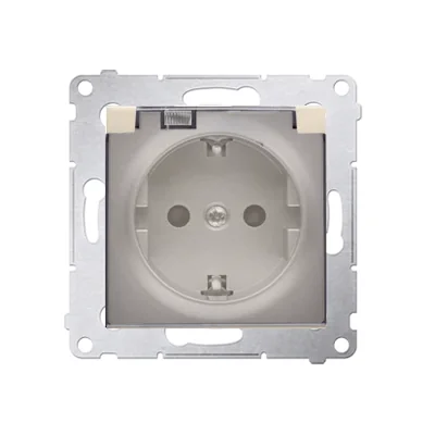 Schuko zásuvka pro verzi IP44 s roletami a rámovým těsněním (modul) 230V, zlatá metalíza