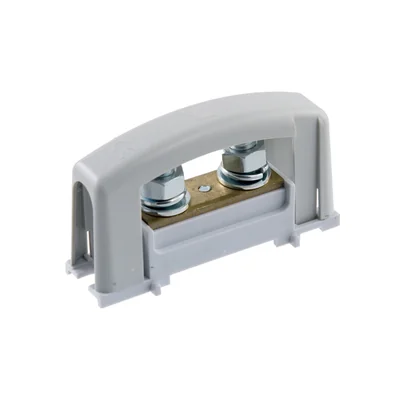 Schutz- und Stromringanschluss 2xM8, 2x35mm², 125A, 450V, grau