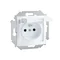 Schutzkontakt-Steckdose für IP44-Version mit Dichtung (Modul) 16A, 250V, Schraubklemmen, weiß