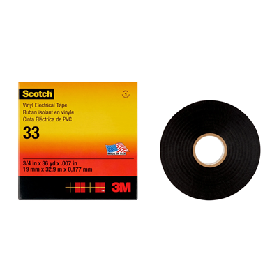 Scotch 33 PVC insulating tape ideal for outdoor use. layers. in joints and heads LV MV for plastic cable. 19x33