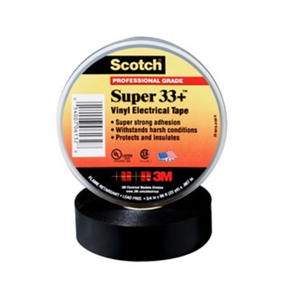 Scotch S 33+ Ruban isolant électrique en PVC, haut de gamme, auto-extinguible. remontage jusqu'à -18C, 25x33