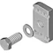 Screw for connecting elements, length 25mm, diameter 8mm