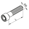 Screw for connecting elements, length 45mm, diameter 8mm