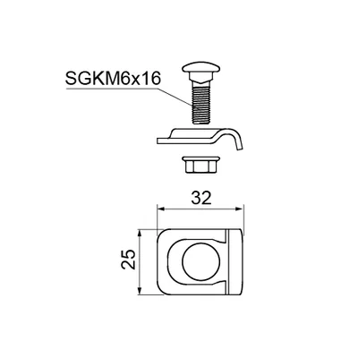 Screw holder for fittings, USKS