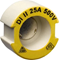 Screw-in calibration insert D DII/E27 25A yellow