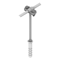 Screw-in handle with an expansion bolt with a M12 screw L=12cm, hot-dip galvanized