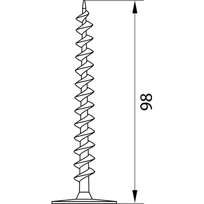 Screw-in pins for KWM-100 insulation installation