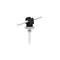 Screw-in wire holder with a plastic base, height 3.5 cm, black