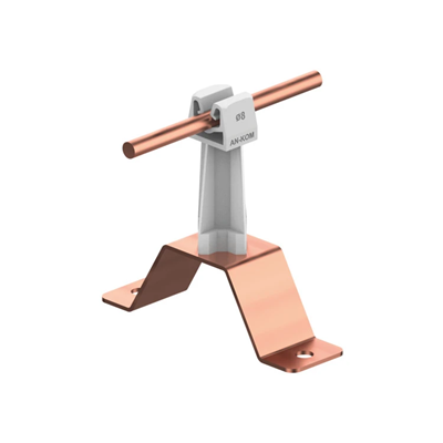 Screwed copper handle, height 7cm, gray latch