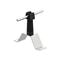 Screwed handle, height 7cm, black latch