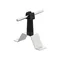 Screwed handle, height 7cm, black latch