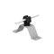 Screwed handle, hot-dip galvanized, height 3.5 cm, black latch