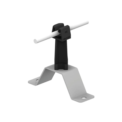 Screwed handle, hot-dip galvanized, height 7cm, black latch