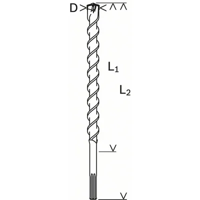 SDS-Max-7-Hammerbohrer 35 x 1200 x 1320 mm