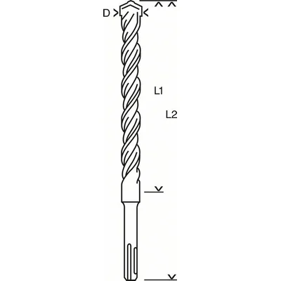 SDS-Plus-3-Hammerbohrer 8 x 50 x 110 mm