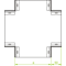 Sección transversal galvanizada, altura 48 mm, ancho 350 mm