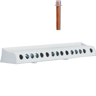 Secondary distribution block Neutral 125A - 15 terminals