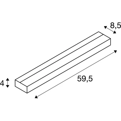 SEDO 14 applique carrée aluminium G5 14W