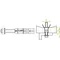 Segment anchor for channel ceilings 16mm, length 15mm