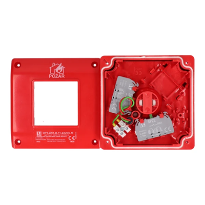 Selbstauslösender Unterputz-Drucktaster 2 Öffnerkontakte + LED-Signalisierung 24 V DC