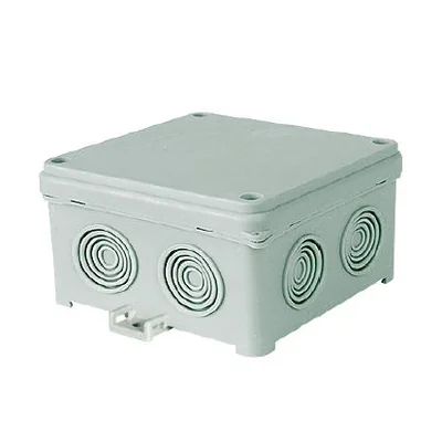 Selbstsichernde Wanddose 88x88x58mm IP54 grau