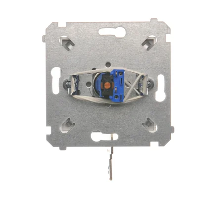 Selettore a chiave pulsante momentaneo (modulo) 2 posizioni 0-I contatto N/O 5 A 230 V 0 argento (metallico)