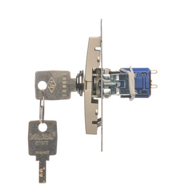 Selettore a chiave pulsante momentaneo (modulo) 2 posizioni 0-I contatto N/O 5 A 230 V 0 oro (metallico)