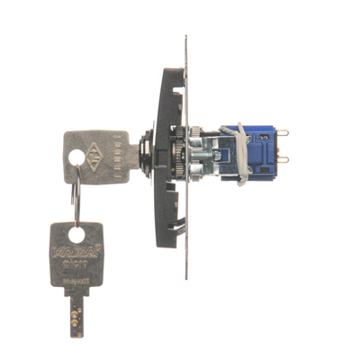Selettore a chiave pulsante momentaneo (modulo) 2 posizioni 0-I contatto N/O 5 A 230 V antracite (metallico)