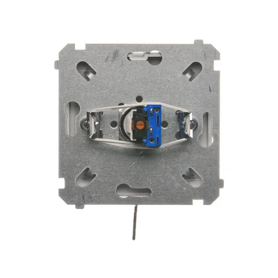 Selettore a chiave unipolare, 2 posizioni, 5A 230V, argento metallizzato opaco