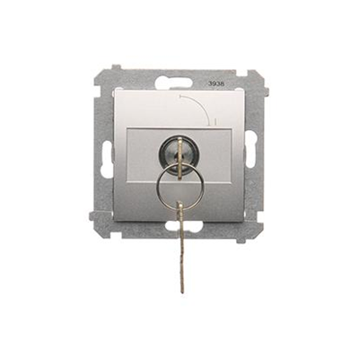 Selettore a chiave unipolare (modulo) 2 posizioni 0-I contatto N/O 5 A 230 V argento (metallico)