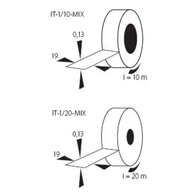 Self-adhesive insulating tapes IT-1/20 YELLOW/GREEN