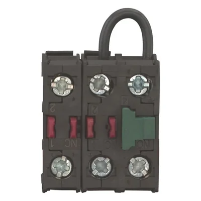 Self-monitoring contact element 1NO 2R fixed to the rear panel