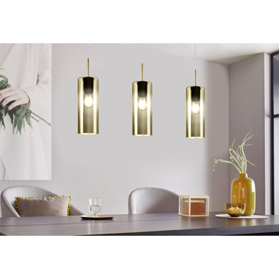 SELVINO Gold triple pendant lamp