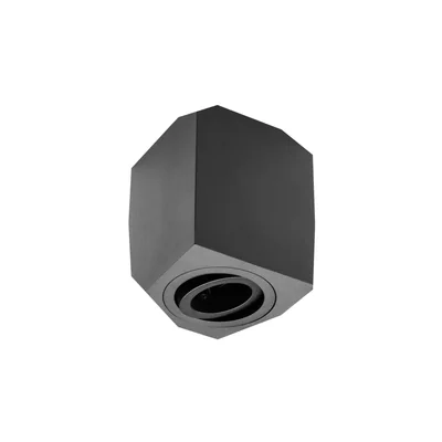 SENSA CEILING LAMP, ALUMINUM 90x90x115mm, IP20, MAX 50W, SQUARE BLACK.