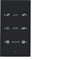 Sensor de cristal KNX TS Touch 3 veces configurable cristal negro