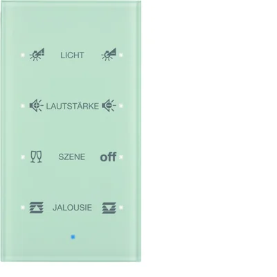 Sensor de cristal KNX TS Touch 4 veces configurable cristal blanco