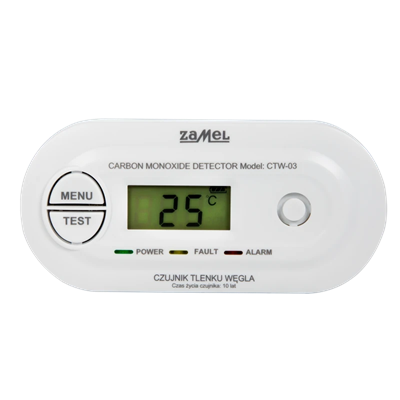 Sensor de monóxido de carbono a batería GARDI 85dB IP20 blanco CTW-03