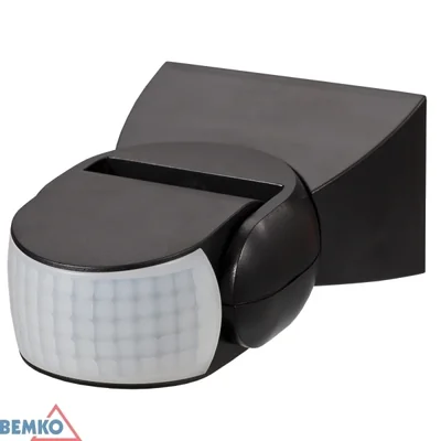 SENSOR DE MOVIMIENTO 1200W 180* IP65 NEGRO