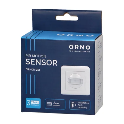 Sensor de movimiento, 2 cables, 160 grados, IP20, 300W, para caja