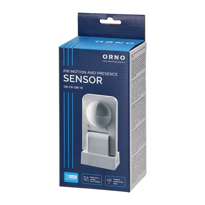 Sensor de movimiento 360 grados IP65 2000W alcance máximo 20m blanco