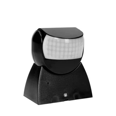 Sensor de movimiento de 360/180 grados, 2 sensores, IP65, 1200 W, negro