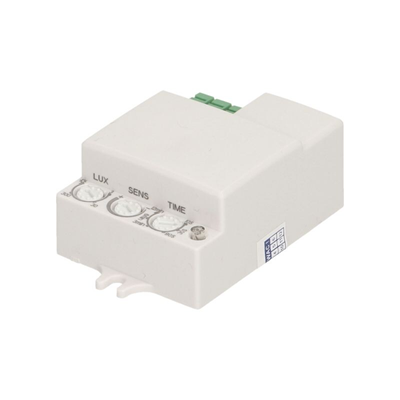 Sensor de movimiento por microondas, mini, 5,8GHz, IP20, 500W blanco